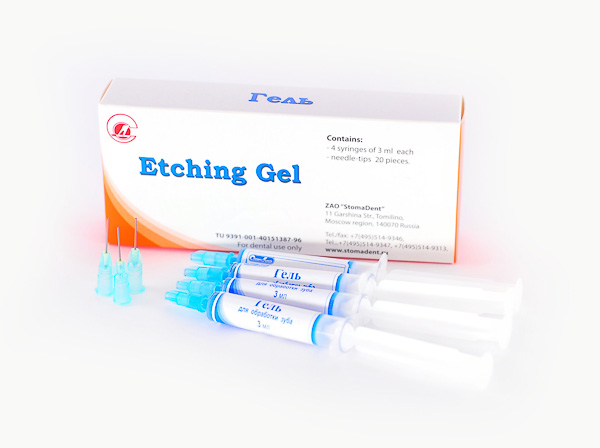 Enamel and dentin etching GEL (4 syringes x 3ml)